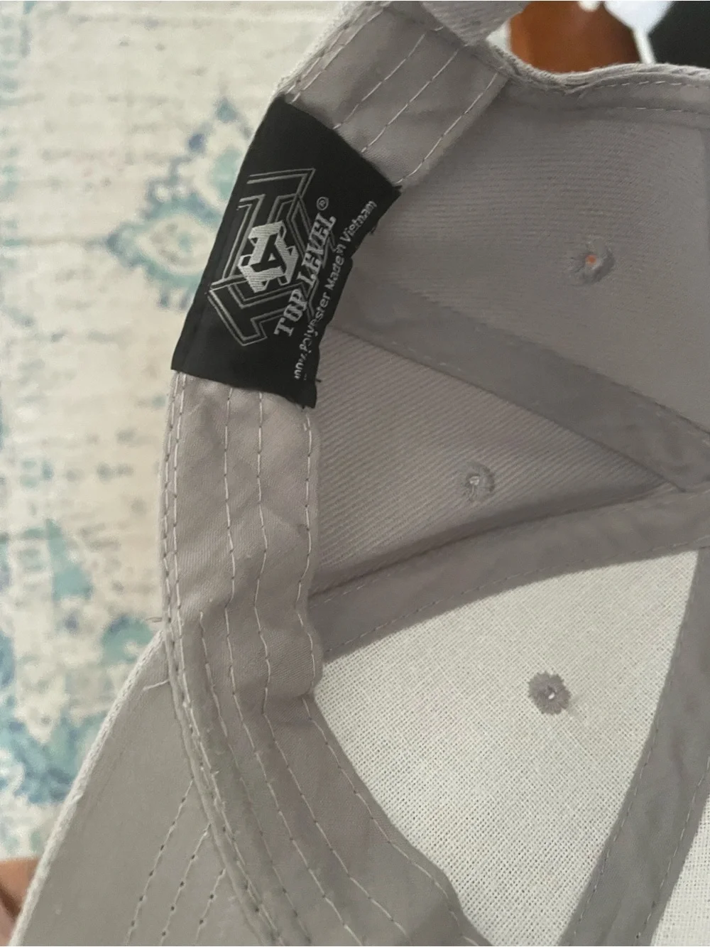 Kids Boys Baseball Cap Hat Light Gray Grey Adjustable